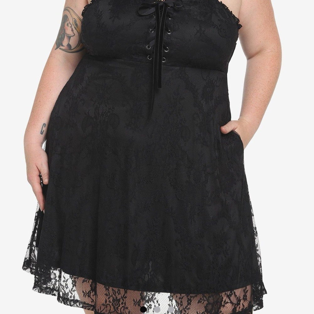 Black Lace Corset Dress